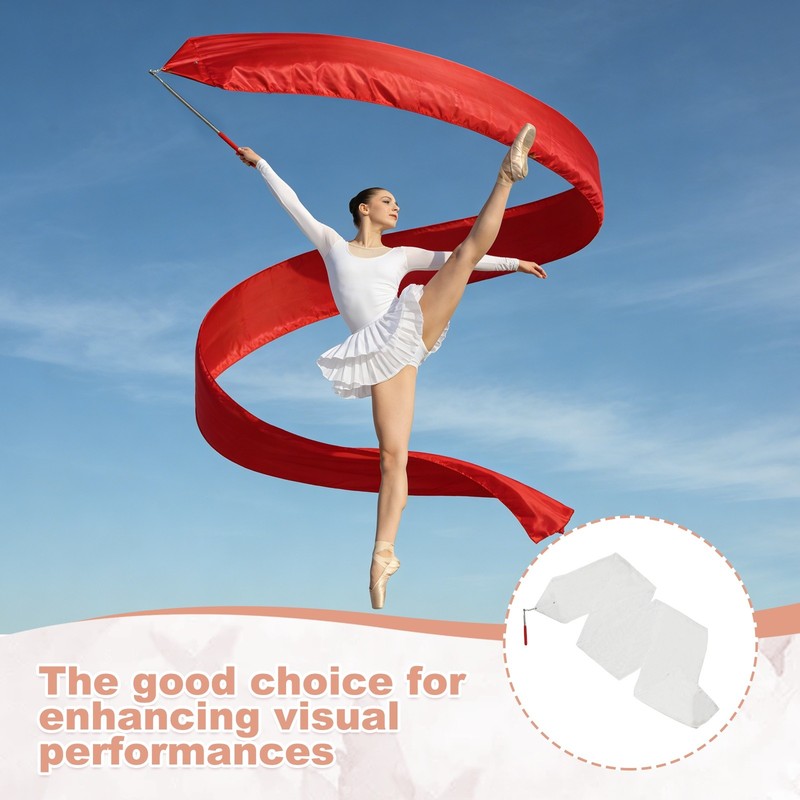 Gymnastics Dance Streamer, 98" & White-Fitting for (Artistic Dancing) gallery