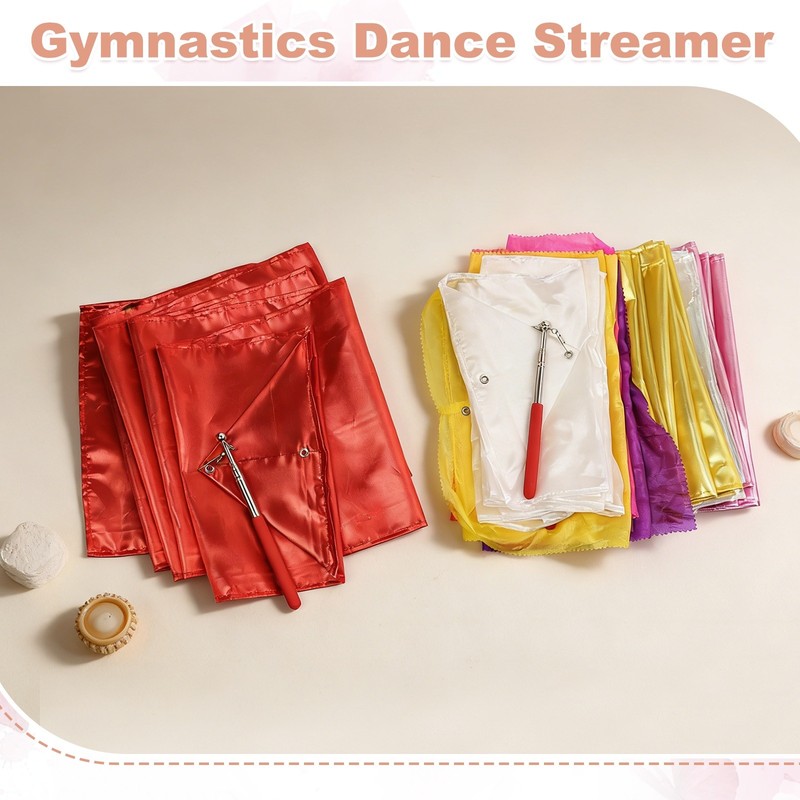 Gymnastics Dance Streamer, 98" & White-Fitting for (Artistic Dancing) gallery
