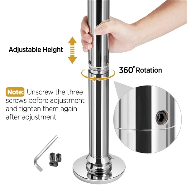 Stripper Dancing Pole Spinning & Static Mode 45mm for Home Portable Removable gallery