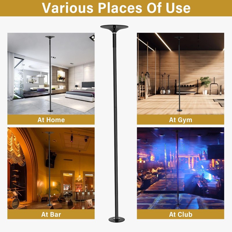 Professional Spinning Dancing Pole- Portable & Removable Fitness Pole Brand New gallery