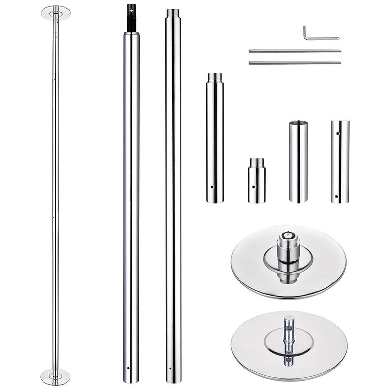9.25 FT 45MM Spinning Static Dancing Pole Kit for Club Party Fitness 2 Pack gallery