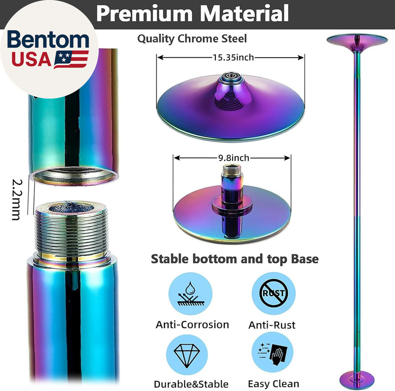Premium Dance Pole Removable 45Mm Spinning & Static Dancing Pole Heavy-Duty Stee gallery