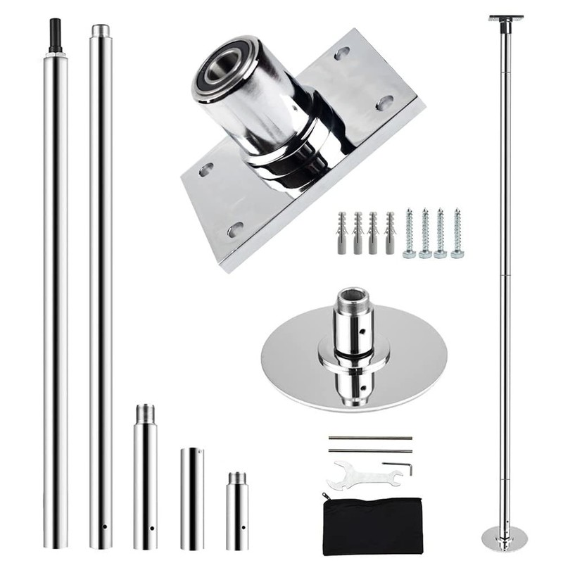 Professional Permanent Chrome Plated 45mm Steel Dance Pole for Home Use