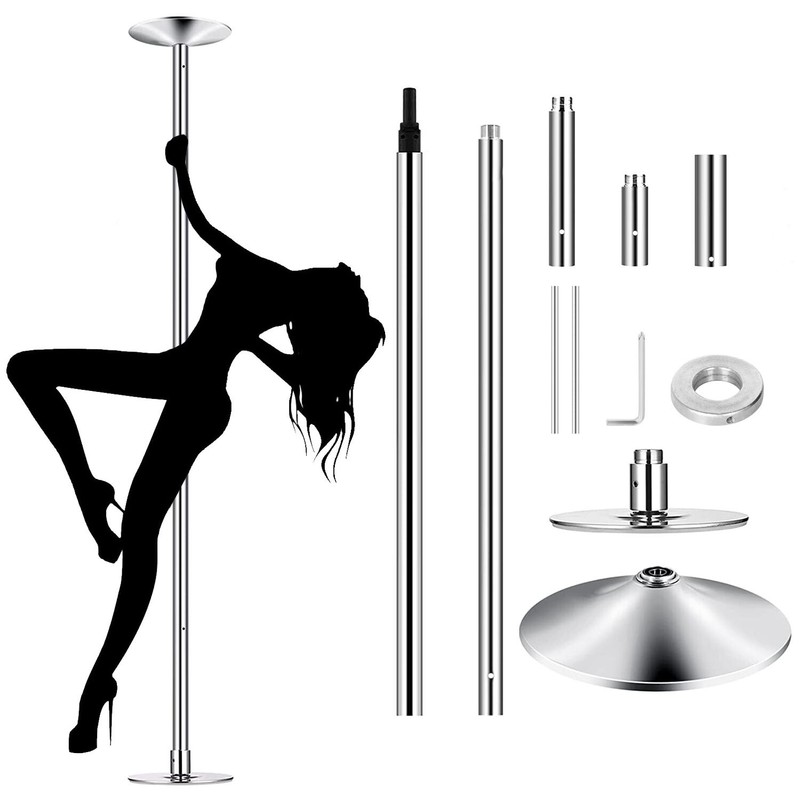 9FT Stripper Dance Pole Full Kit 45mm Club Gym Fitness Dancing Exercise Spinning