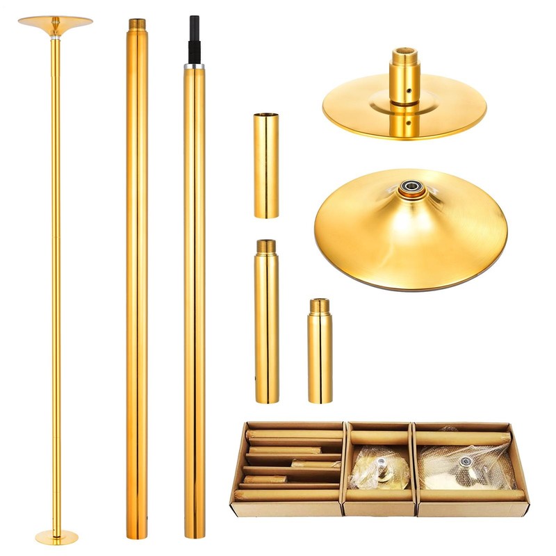 Professional Stripper Pole Spinning Static Dancing Pole 45mm Dance Pole,Gold gallery