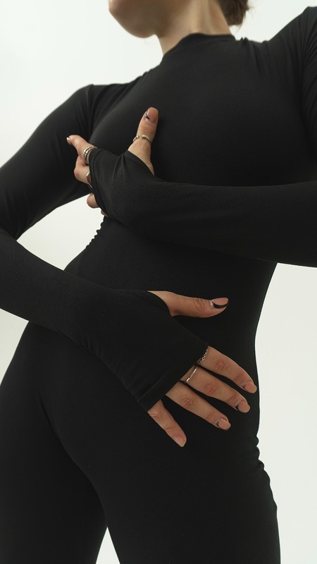 Black bodycon jumpsuit, Yoga bodysuit, dance romper, rave romper, rave jumpsuit gallery
