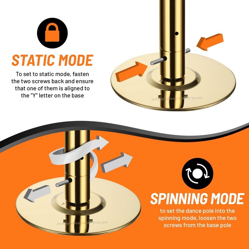 Premium Pole Spinning Static Dance Pole Kit | Portable & Removable 45mm Exercise gallery