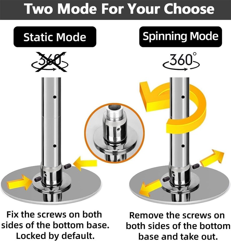 Removable 45mm Spinning & Static Dance Pole for Home Use Sale Dance Pole gallery