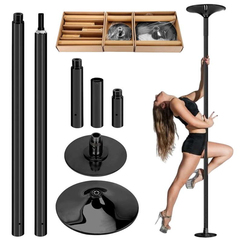 Dance Pole 45mm Portable Static Spinning Stripper Pole Exercise Party Dancing