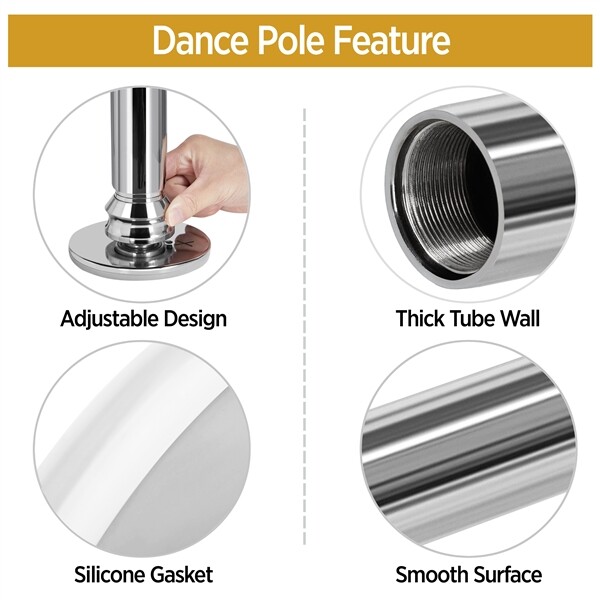 Stripper Dancing Pole Spinning & Static Mode 45mm for Home Portable Removable gallery