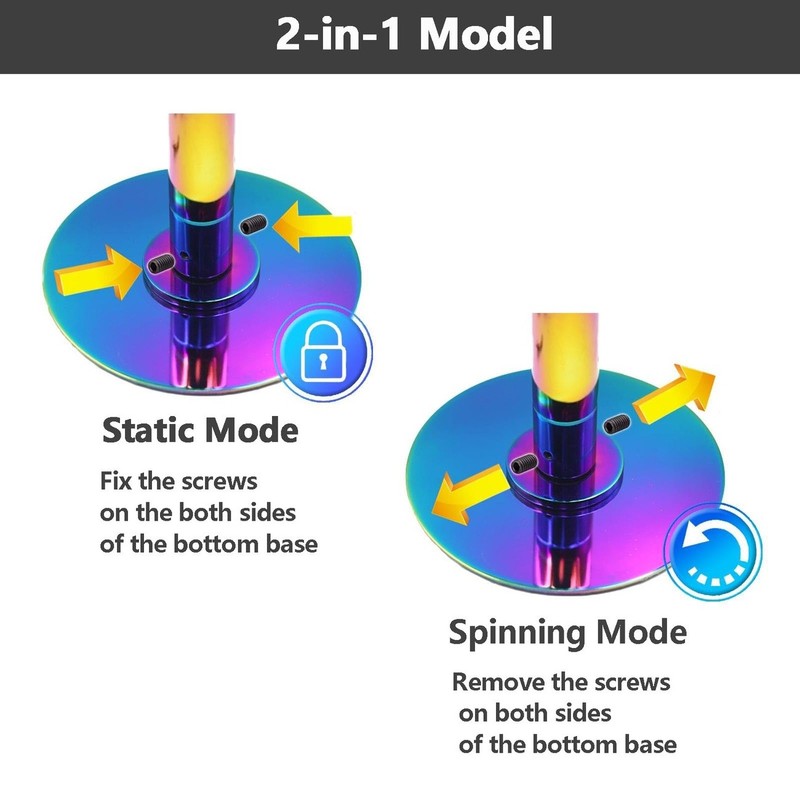45mm Dance Pole Removable Spinning Static Heavy Duty gallery