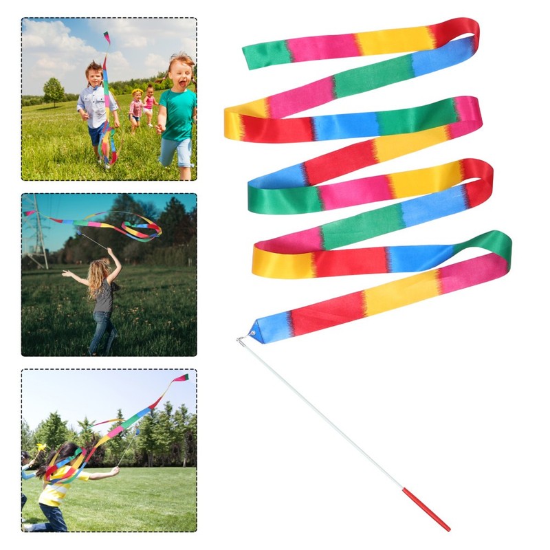 5 Pcs Ribbon Dancer Rainbow Ribbons Dancing Streamer Ballerina gallery