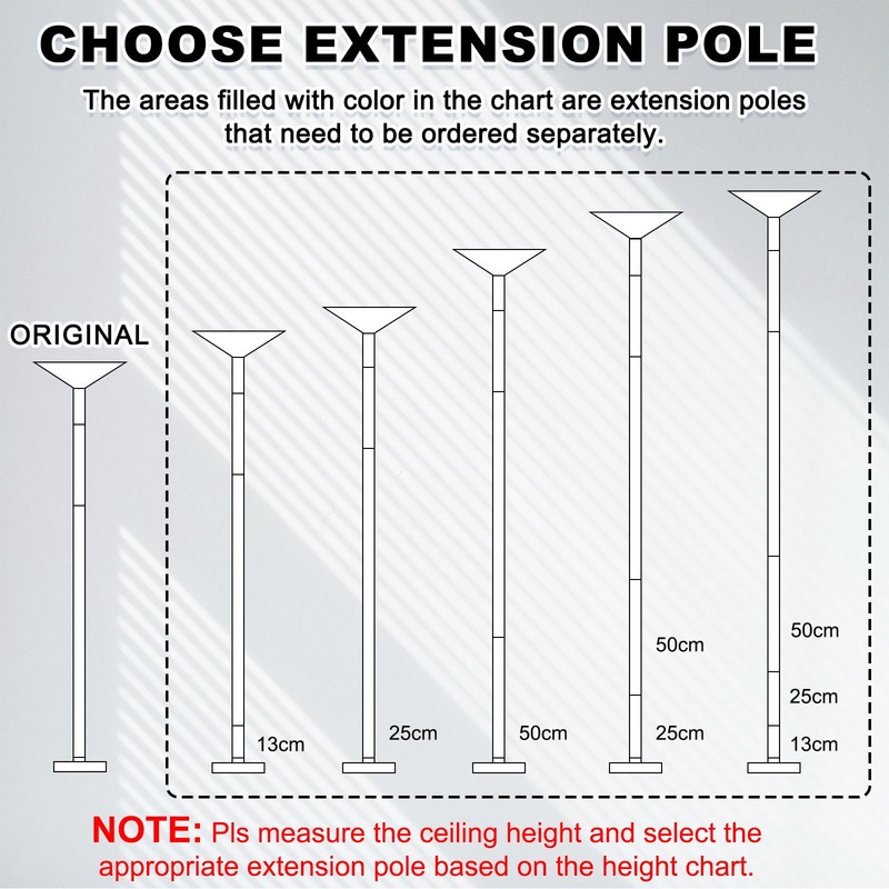 Pole Extension for 45mm Dance Pole, 5" & Black & Stainless Steel gallery