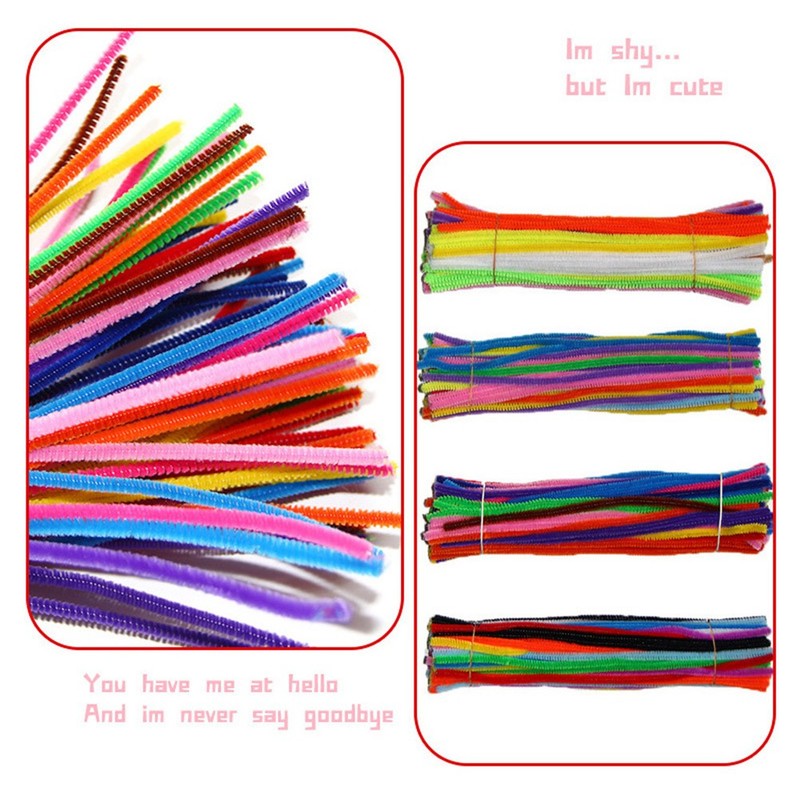400 Pcs Mixed Color Wool Sticks Twistable Handmade Toy Craft Kit gallery