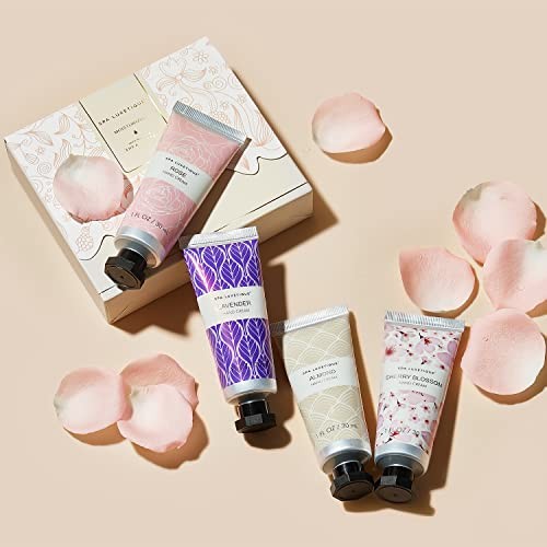 Hand Cream Gift Set,Mothers Day lavender, shea almond, rose, cherry blossom gallery