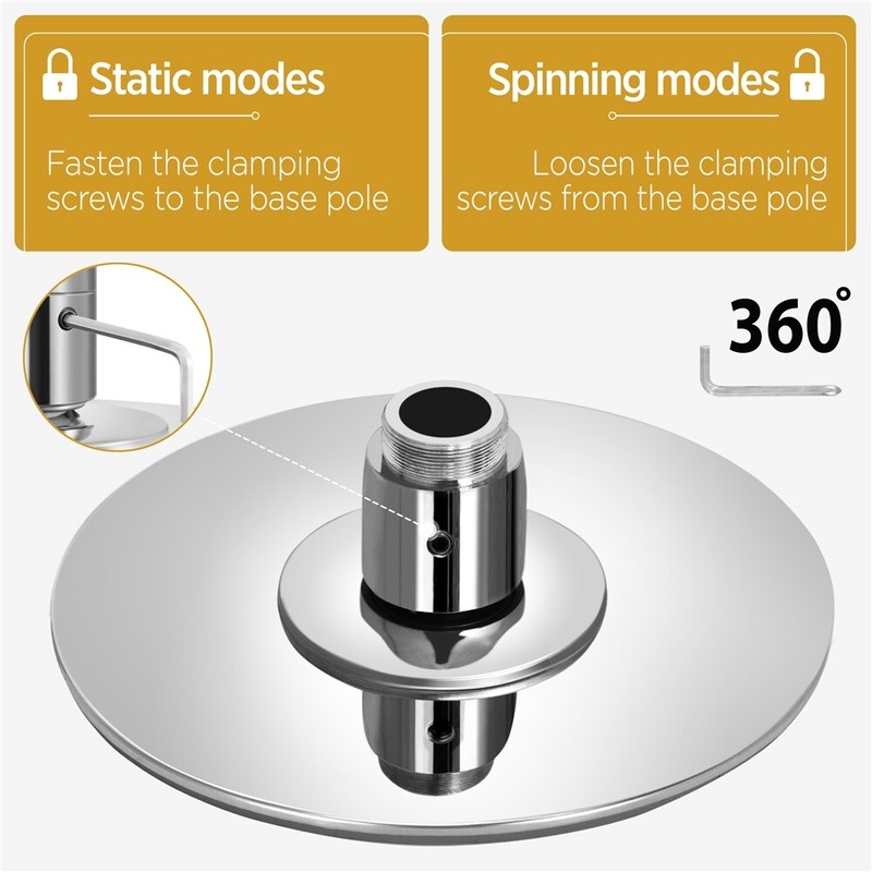 Professional Stripper Pole Spinning Static Dancing Pole 45mm Dance Pole,Silver gallery