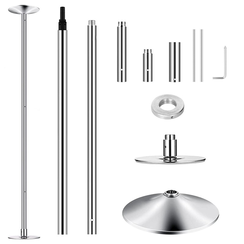 New 45mm Stripper Dance Pole, Adjustable Height, 551LBS Capacity, Fitness