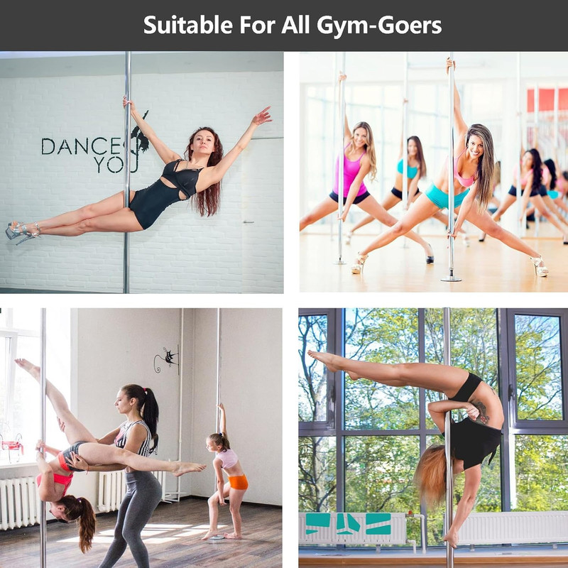 Premium 45mm Spinning Dance Pole Adjustable Height Removable Home Gym Pole Steel gallery