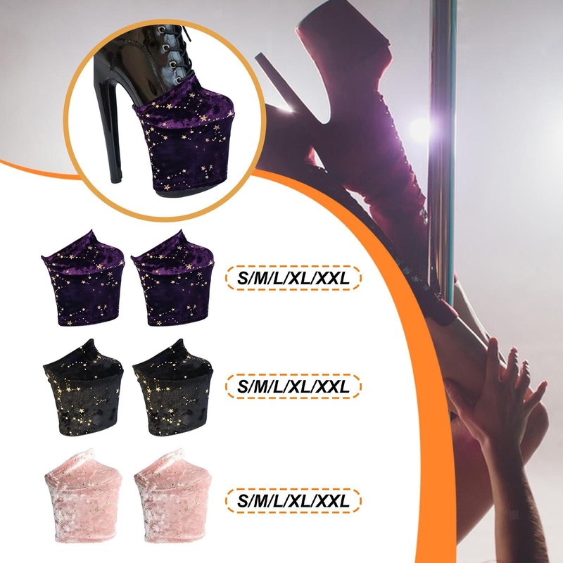 2 Pieces Pole Dance Shoe Protectors Wear Resistant Costume Accessories gallery