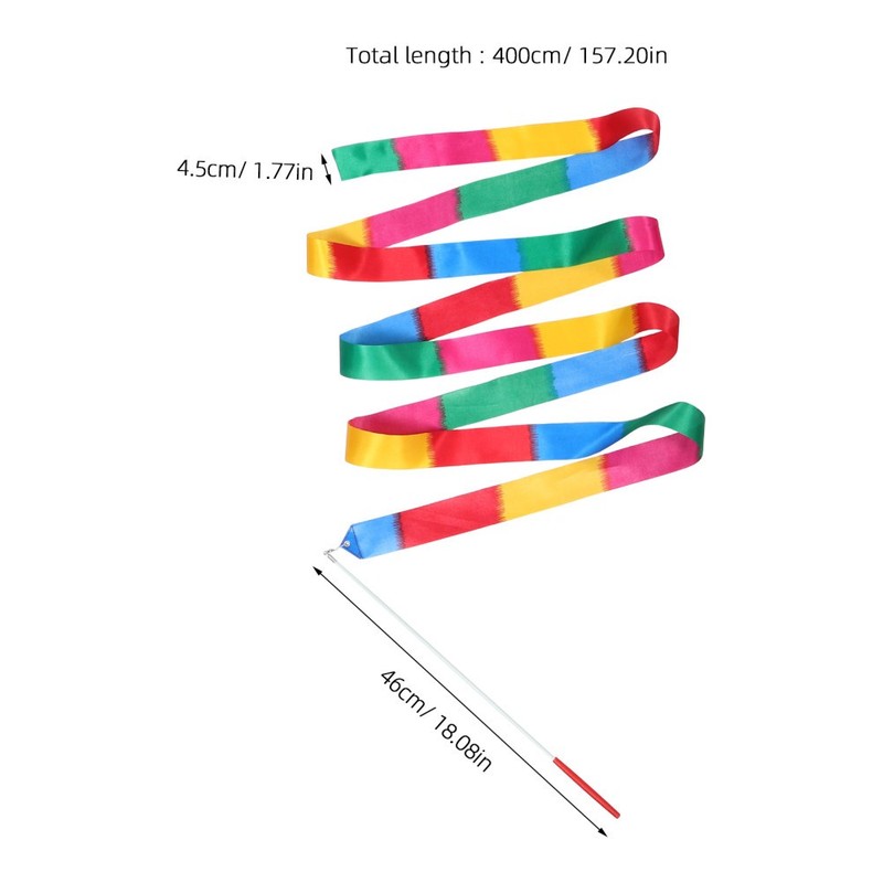 5 Pcs Gymnastics Ribbon Dancer Dancing Rhythmic Sticks Ballerina Ribbons gallery