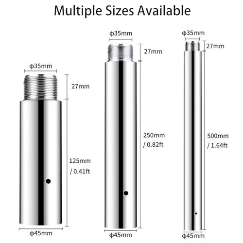 Height Adjustable Pole Extension for Dancing Pole - 10"/5" Stainless Steel Tube gallery