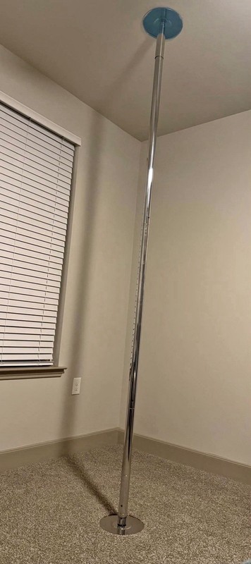 Portable Fixed Steel Dance Pole, Silver, Ceiling-Mounted, Unisex Adults, 1 Set