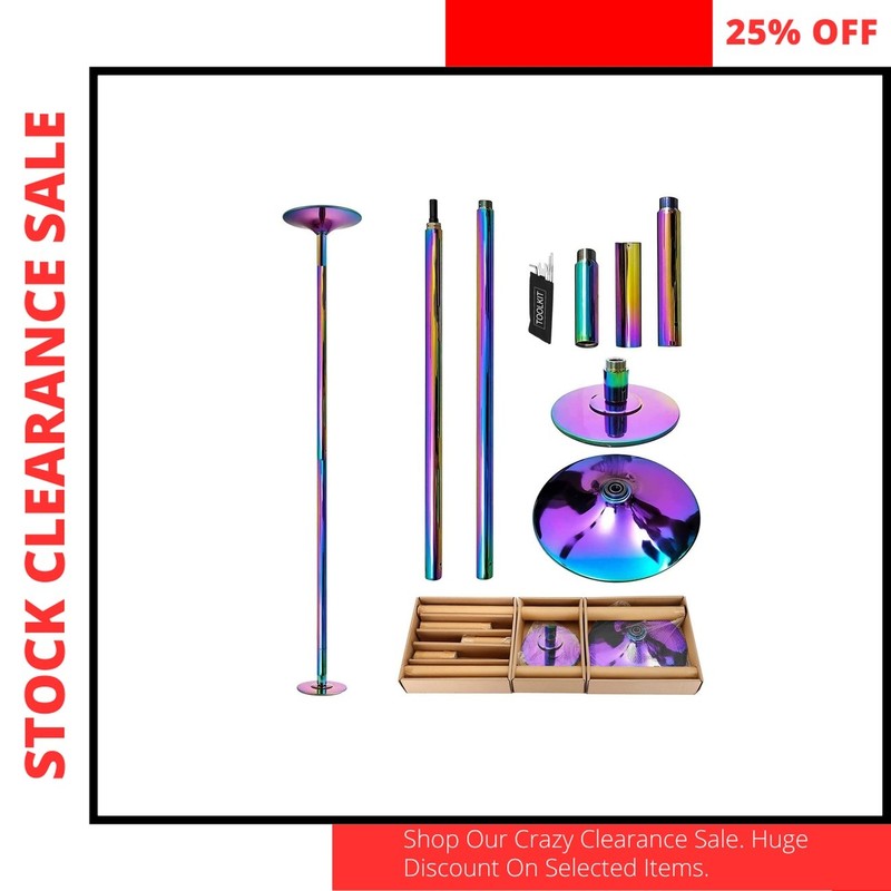 Premium Dance Pole 45mm Spinning Static Heavy Duty Removable Steel Pole