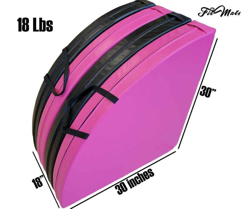 FitMat 5 Ft. Multi-Use Portable Dance/Yoga Mat 4.5-inch EPE Foam (Pink / Black) gallery