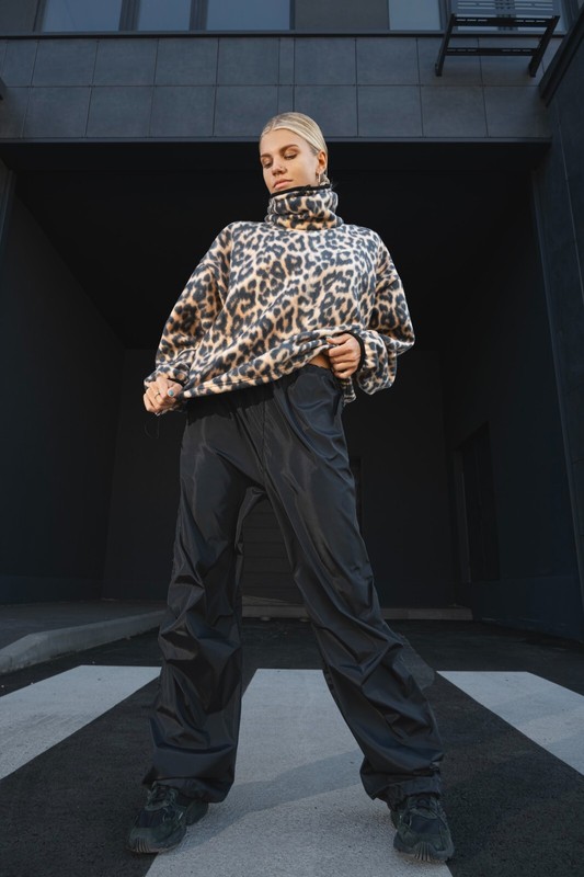 Leopard dance hoodei, Dancing clothes, Loose dance shirt, Dance costume, gift gallery