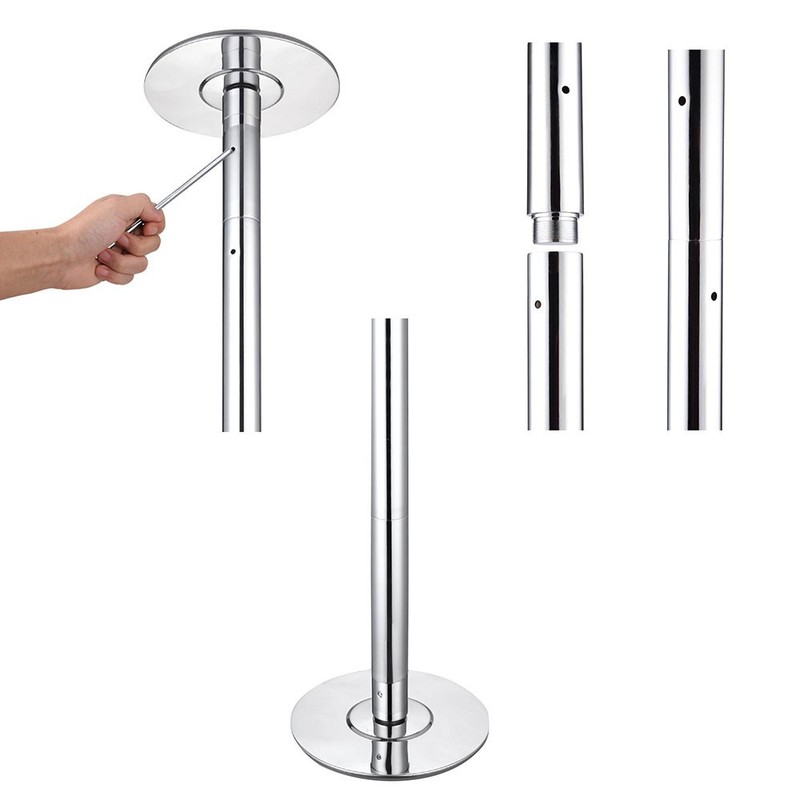 9.25 FT 45MM Spinning Static Dancing Pole Kit for Club Party Fitness 2 Pack gallery