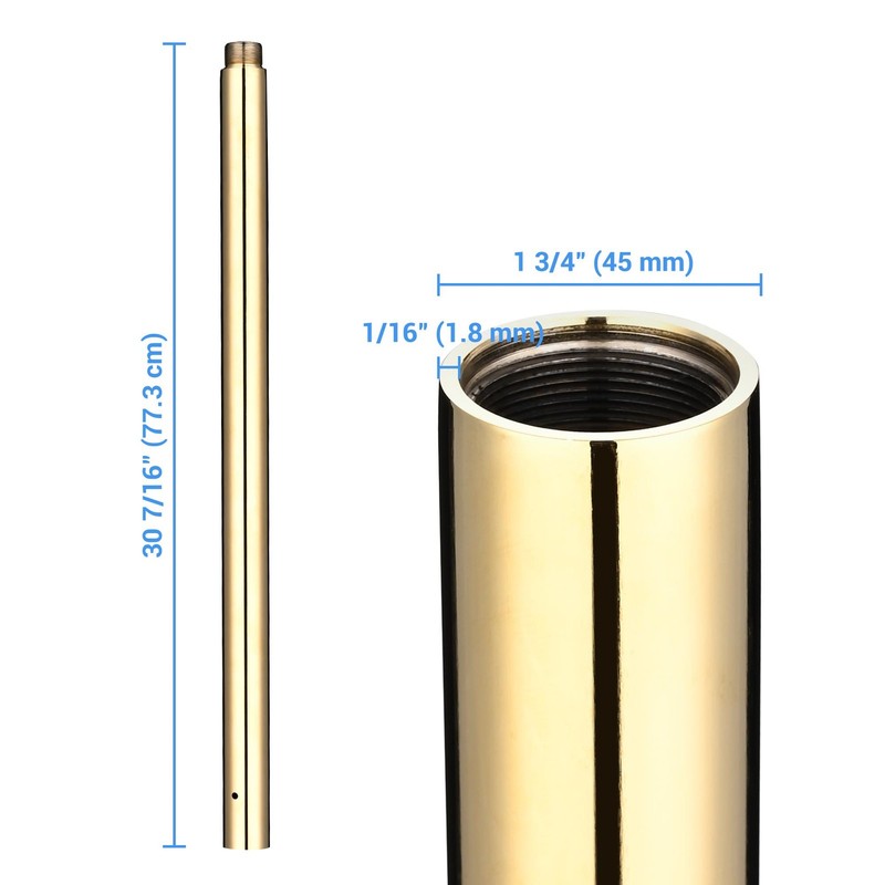 Yescom 750mm Steel Dancing Pole Extension for 45 mm Spinning Pole Home Club Gold gallery