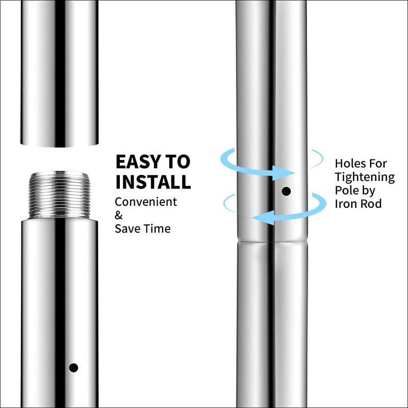 Dance Pole Set -Premium Heavy Duty Height Adjustable 7.38-8.85Ft Portable 45Mm(1 gallery