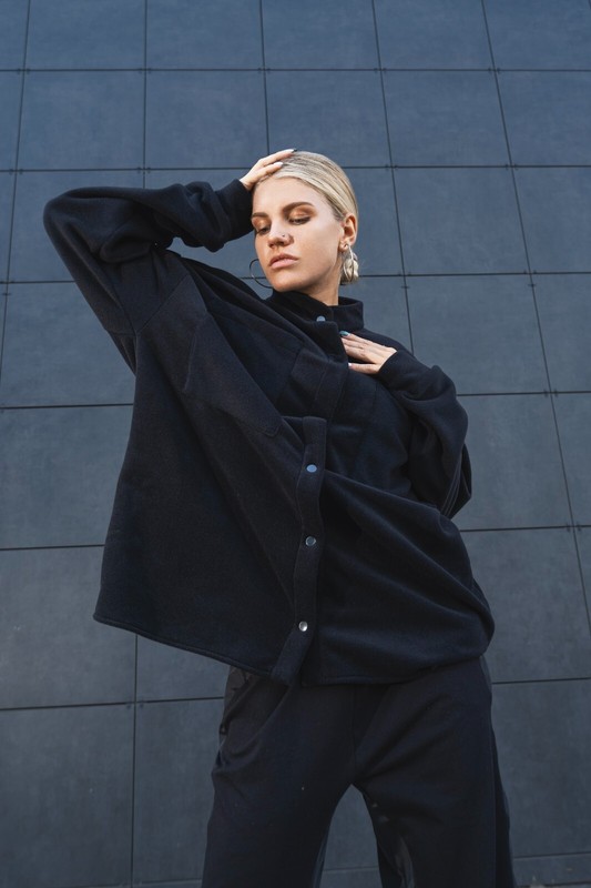 Black dance shirt, Dancing clothes, Loose dance shirt, Dance costume, Streetwear gallery