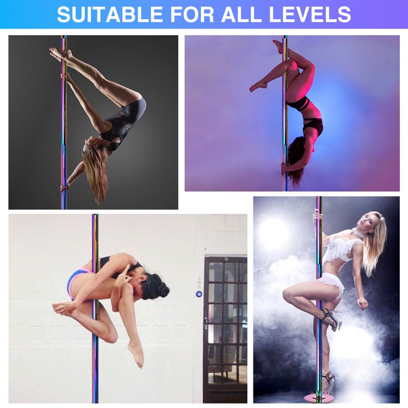 Professional Dancing Pole,45mm Solid Removable Static Spinning Stripper Pole gallery