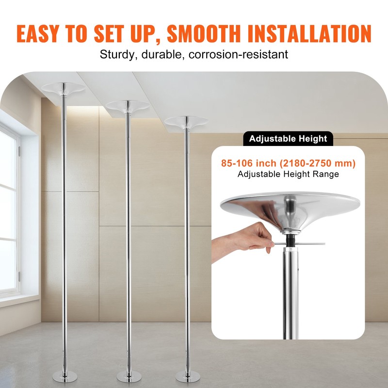 Uimoso Professional Spinning Static Dancing Pole Portable Removable Fitness Kit gallery