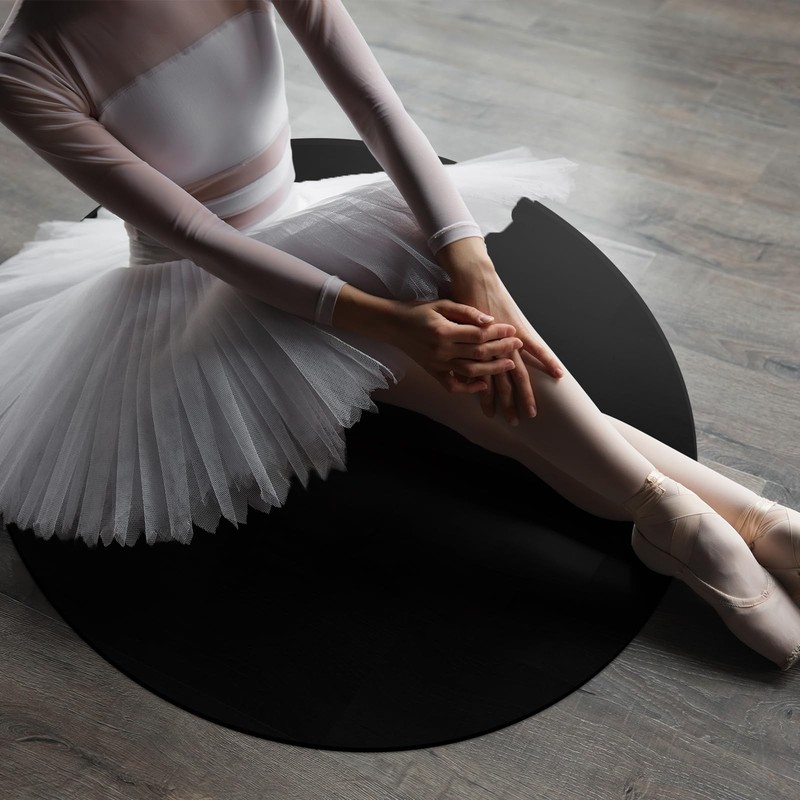 Portable Dance Floor Smooth Ballet Floor Vinyl Dance Mat for Home Stage Studi... gallery