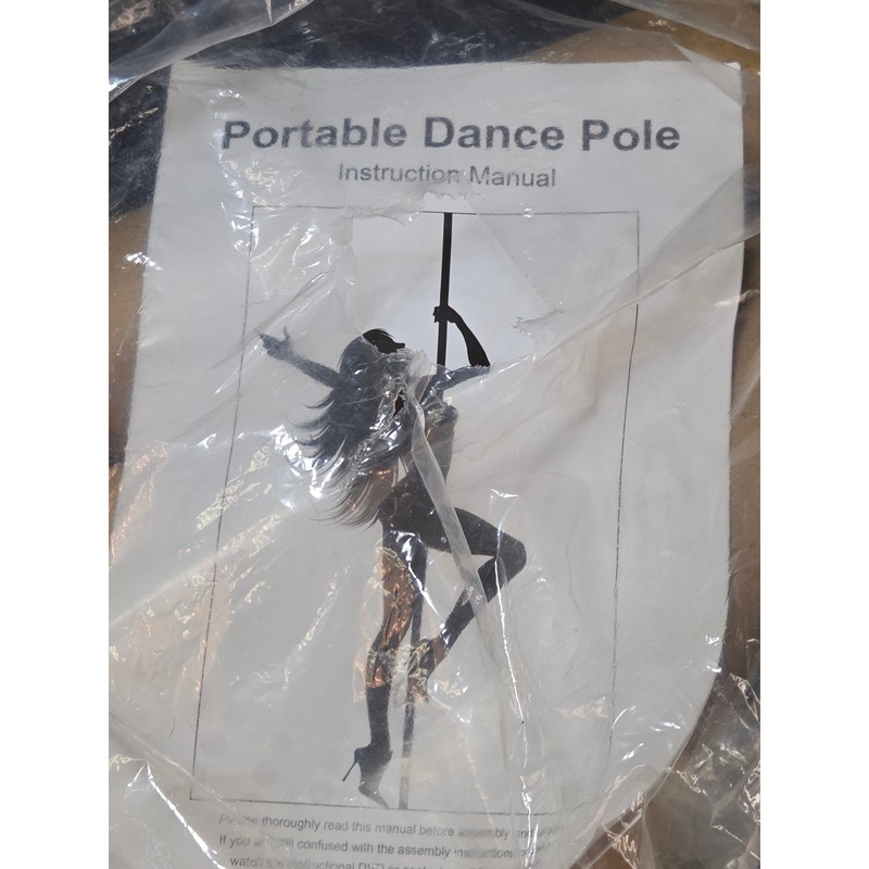Portable Dance Pole Home Fitness Professional Exercise Kit Chrome Silver Gold