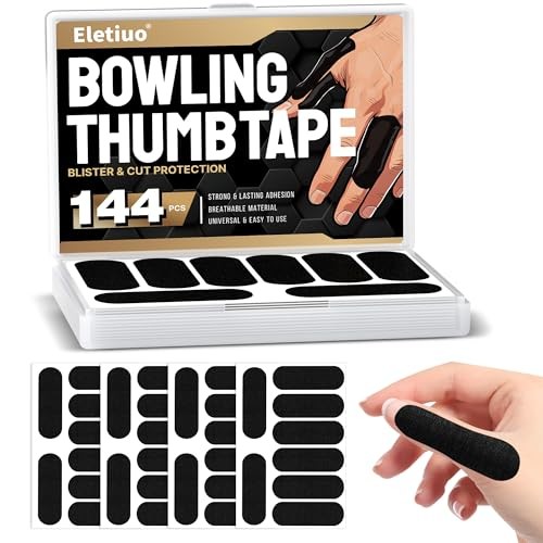144 PCS Bowling Thumb Tape & Finger Tape for Bowlers,Elastic Protective Black gallery