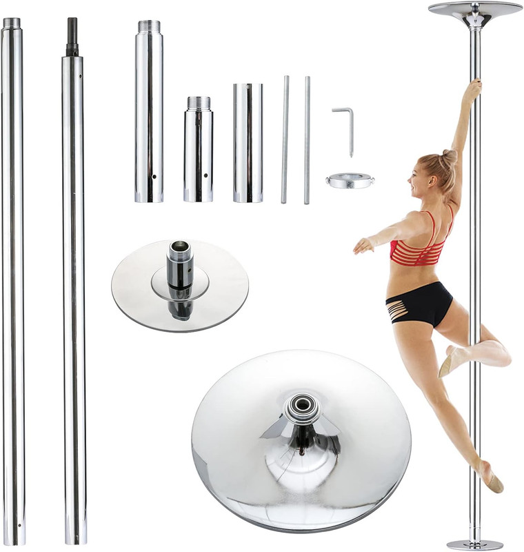 UMEKEN Spinning Static Dance Pole Portable Removable Adjustable 45Mm Dancing Pol