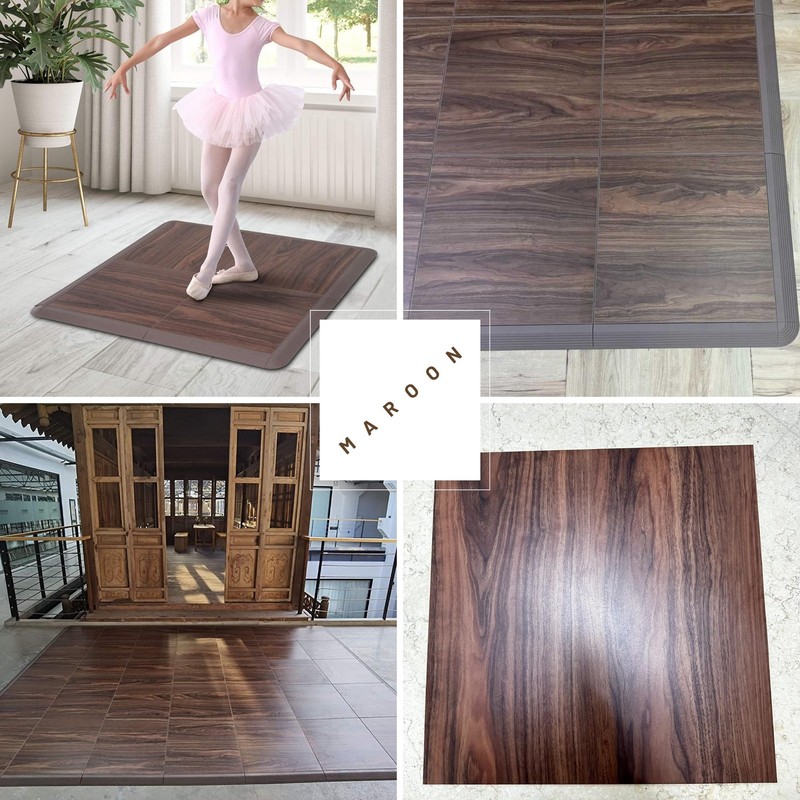 Artan Portable Dance Floor Tiles for Ballet, Tap, Jazz, and Irish Dancing, 4 ... gallery