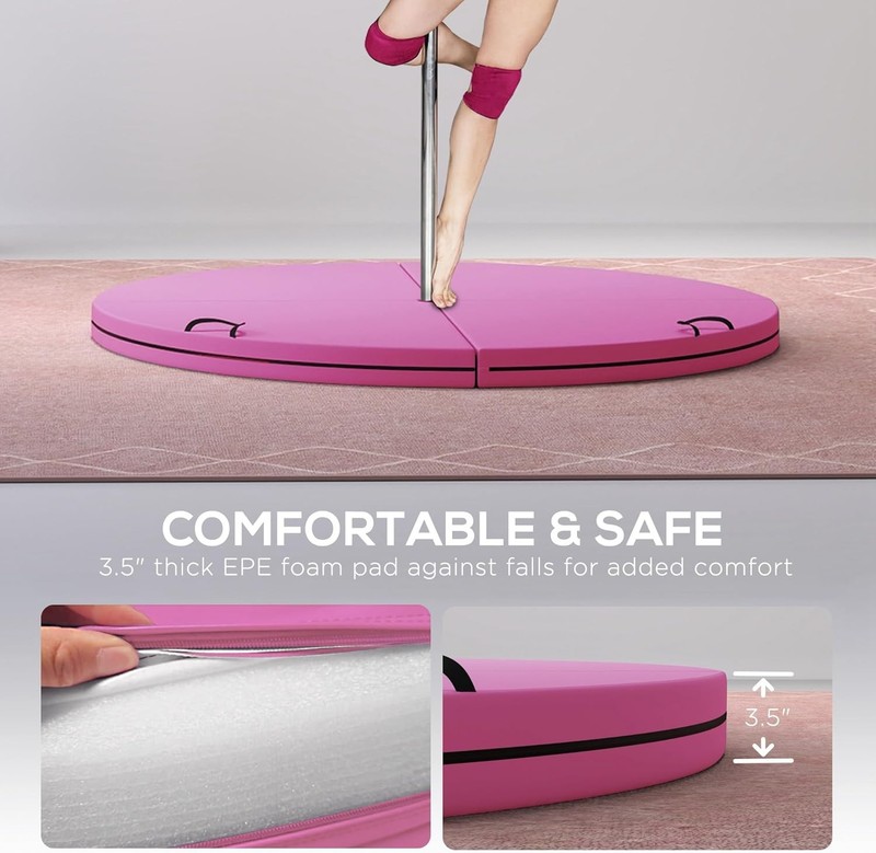 Pole Dance Crash Mat 5ft Wide Foldable Pole Padding Crash Pad W/ Carrying gallery