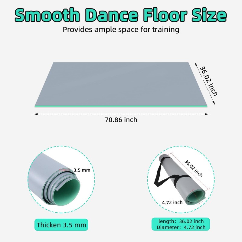 Dance Floor Mat Non-Slip with Shoulder Strap Portable and Dance Resistance Ba... gallery