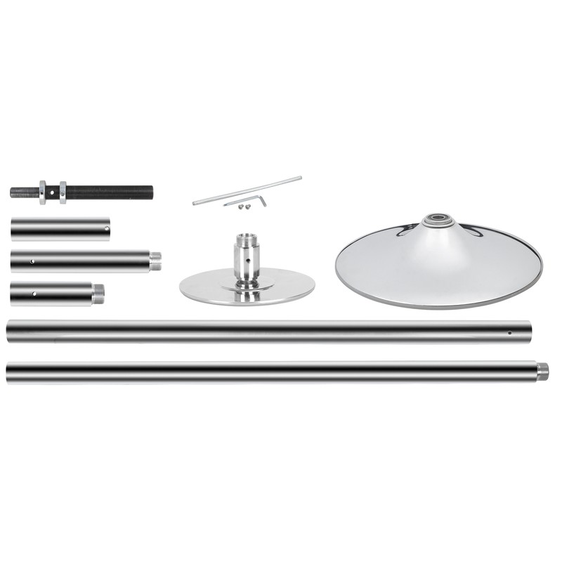 Chrome Finish Dance Pole Height Adjustable Static Spinning Safe Sturdy 7.3'-9' gallery
