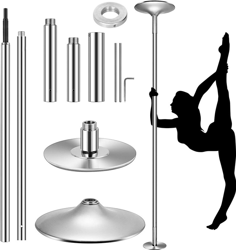 45mm Fitness Exercise Spinning Static Dance Pole Stripper Strip 440lbs