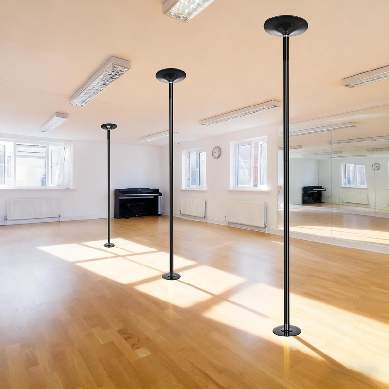 Portable Dance Pole Static Spinning 45mm Stripper Dancing Pole Fitness Exercise gallery