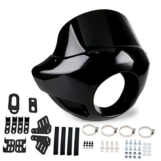 Motorcycle 9" Tall Fairing Touring Sport Windshield Club Style Kit Short Style