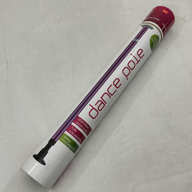 Shots Toys Professional Dance Pole Purple Stainless Steel Fully Adjustable