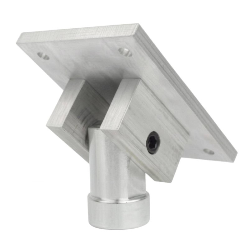 Steel Pole Top Mount Slanted Socket Dance Pole Mount Rectangular Base Plate