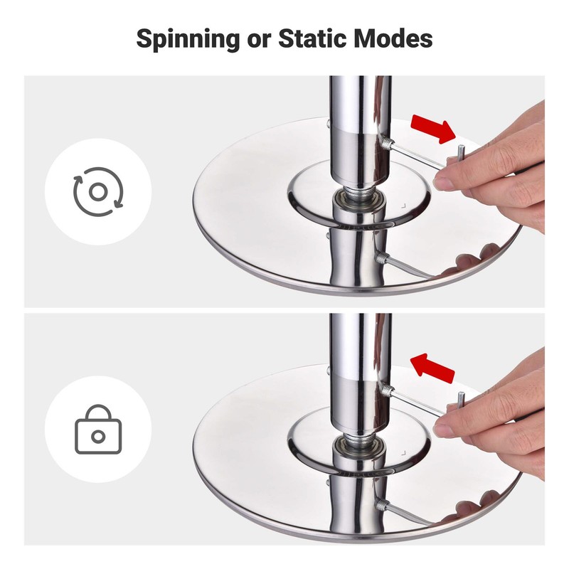 Yescom 3 Pack 9.25 FT Spinning Static Dancing Pole Kit for Studio Club Silver gallery