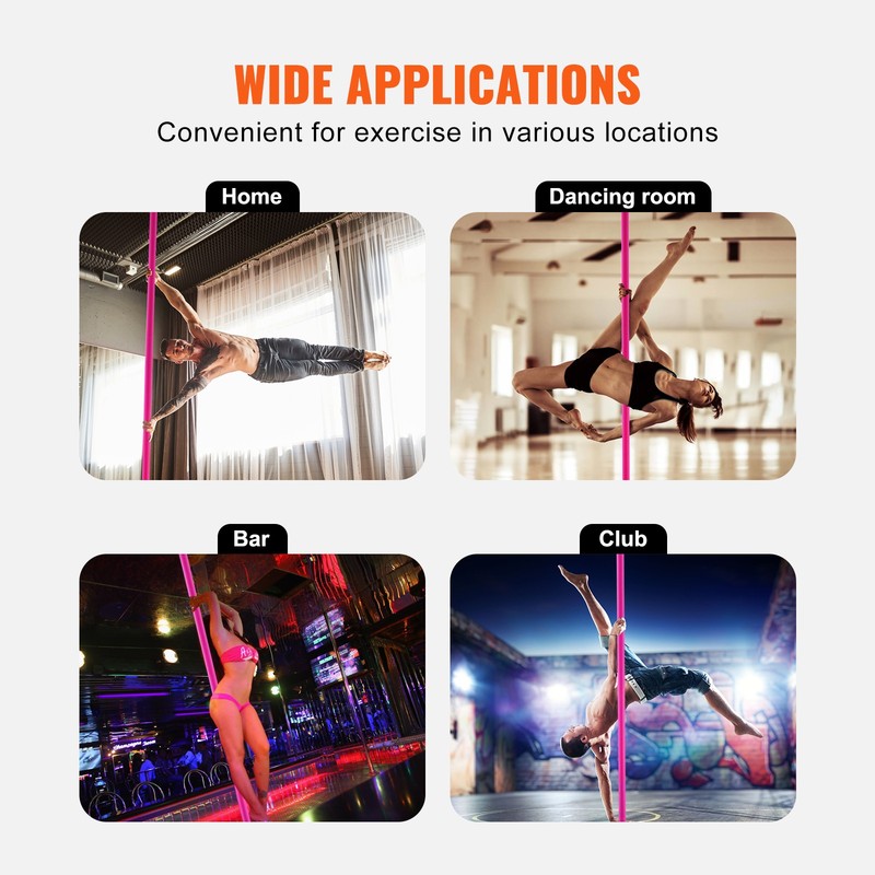 VEVOR Professional Spinning Static Dancing Pole Portable Removable Fitness Kit gallery